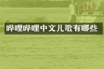 哔哩哔哩中文儿歌有哪些