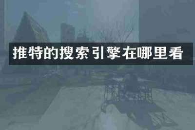 推特的搜索引擎在哪里看