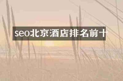 seo北京酒店排名前十