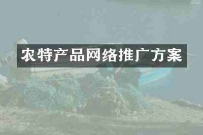 农特产品网络推广方案