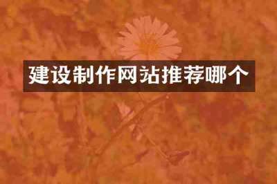 建设制作网站推荐哪个
