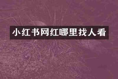 小红书网红哪里找人看