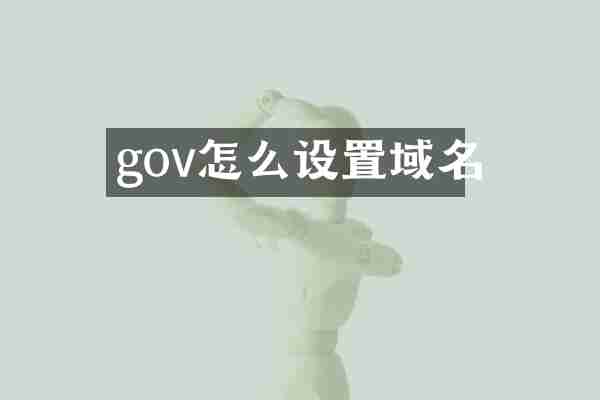 gov怎么设置域名