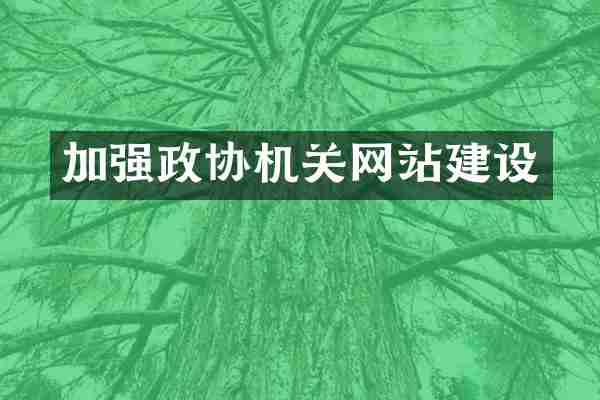 加强政协机关网站建设