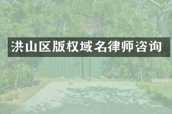 洪山区版权域名律师咨询