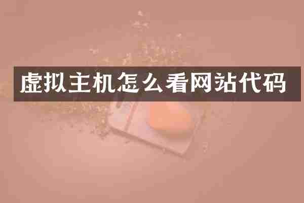 虚拟主机怎么看网站代码