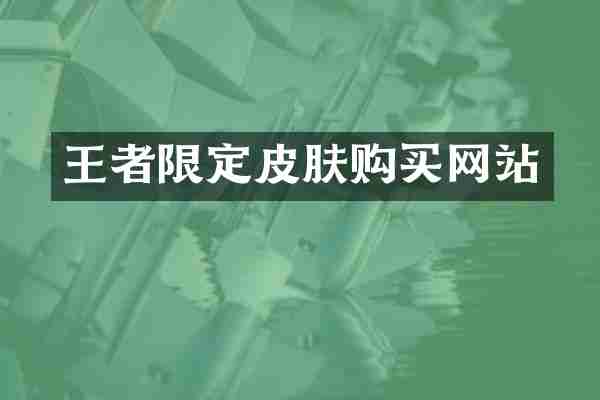 王者限定皮肤购买网站