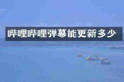 哔哩哔哩弹幕能更新多少