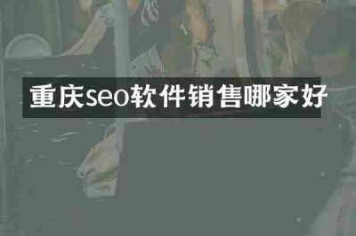 重庆seo软件销售哪家好