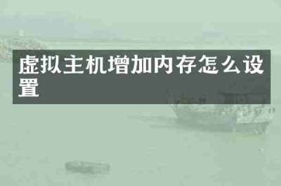 虚拟主机增加内存怎么设置