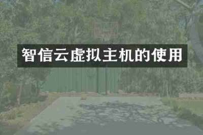 智信云虚拟主机的使用