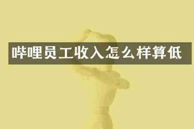 哔哩员工收入怎么样算低