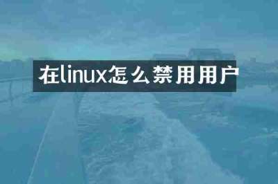 在linux怎么禁用用户