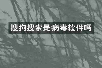搜狗搜索是病毒软件吗