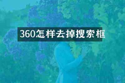 360怎样去掉搜索框