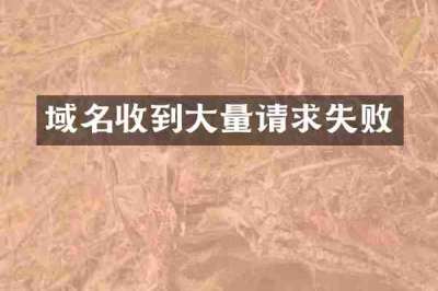 域名收到大量请求失败