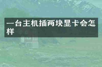 一台主机插两块显卡会怎样