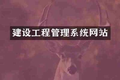 建设工程管理系统网站