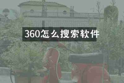 360怎么搜索软件
