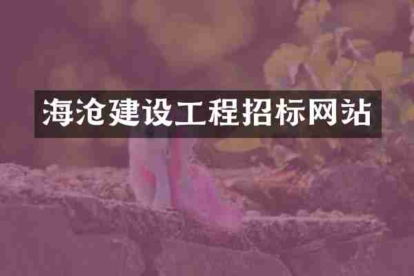 海沧建设工程招标网站