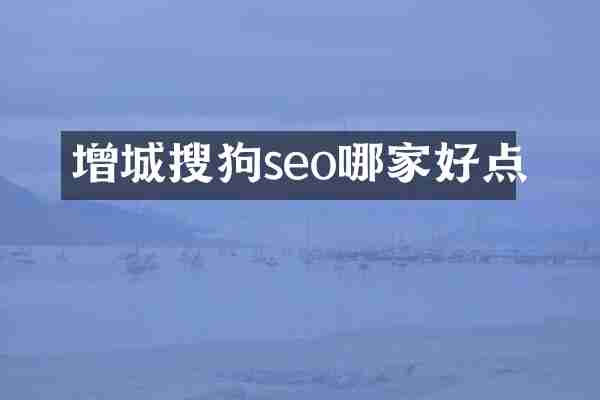 增城搜狗seo哪家好点