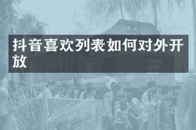 抖音喜欢列表如何对外开放