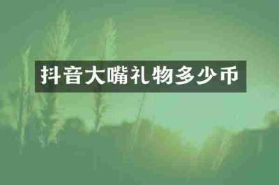 抖音大嘴礼物多少币