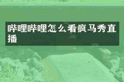 哔哩哔哩怎么看疯马秀直播