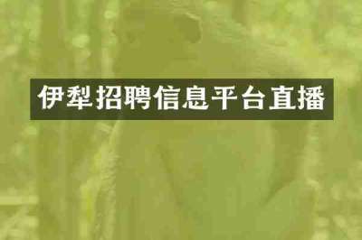 伊犁招聘信息平台直播