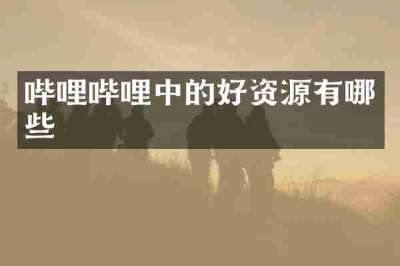 哔哩哔哩中的好资源有哪些
