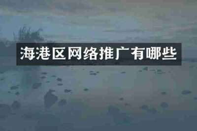 海港区网络推广有哪些