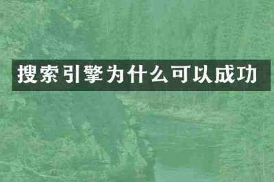 搜索引擎为什么可以成功