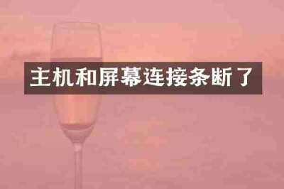 主机和屏幕连接条断了
