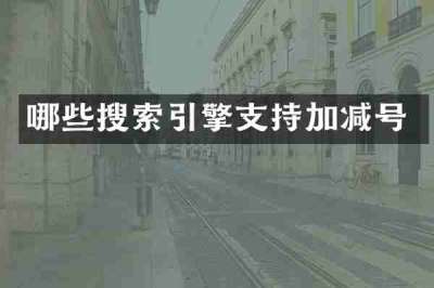 哪些搜索引擎支持加减号
