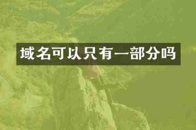 域名可以只有一部分吗