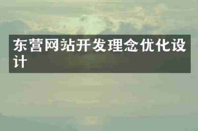 东营网站开发理念优化设计