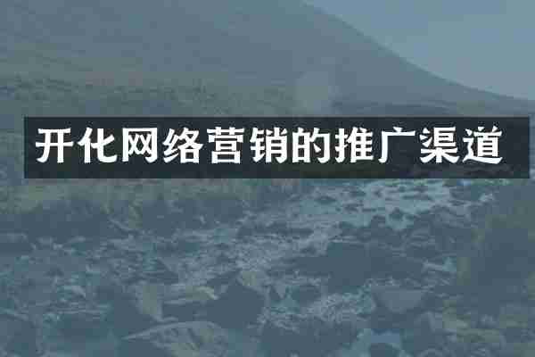 开化网络营销的推广渠道