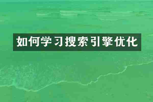 如何学习搜索引擎优化