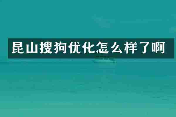 昆山搜狗优化怎么样了啊