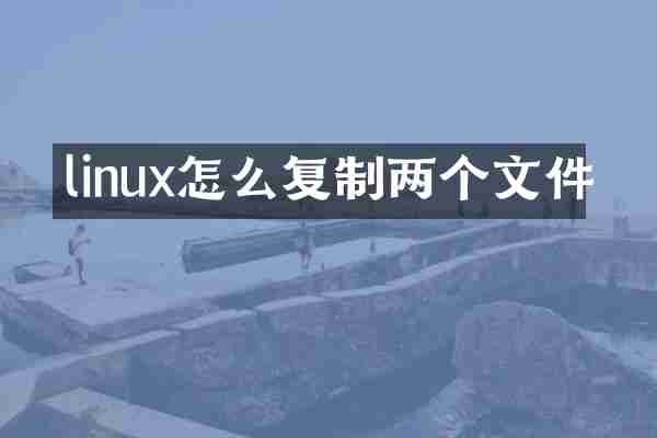linux怎么复制两个文件