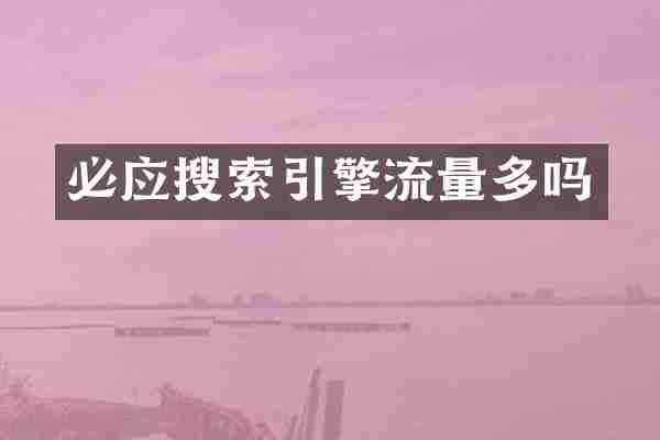 必应搜索引擎流量多吗