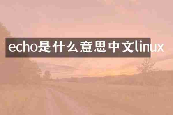 echo是什么意思中文linux