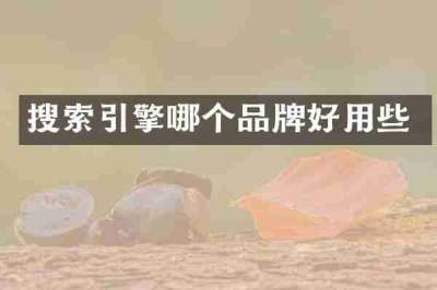 搜索引擎哪个品牌好用些