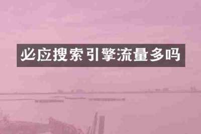 必应搜索引擎流量多吗