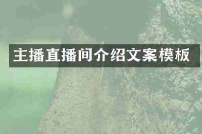 主播直播间介绍文案模板