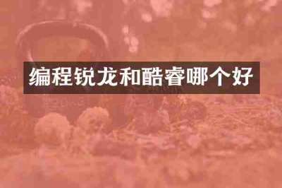 编程锐龙和酷睿哪个好