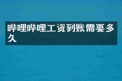 哔哩哔哩工资到账需要多久