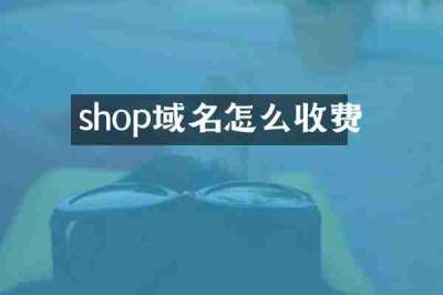 shop域名怎么收费