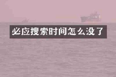 必应搜索时间怎么没了