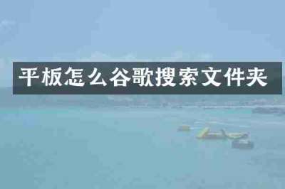 平板怎么谷歌搜索文件夹